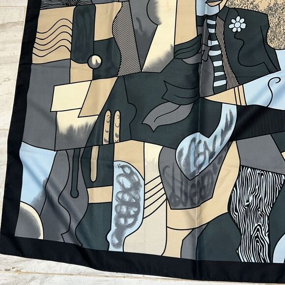 PICASSO Silk Scarf- 33” x 34.5” - Picture 4 of 6
